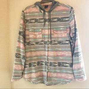 Pastel Hooded Flannel